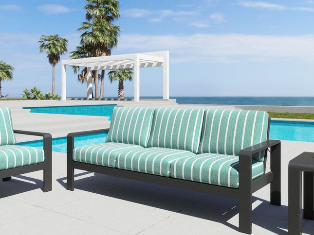 83" Green Polypropylene Sofa