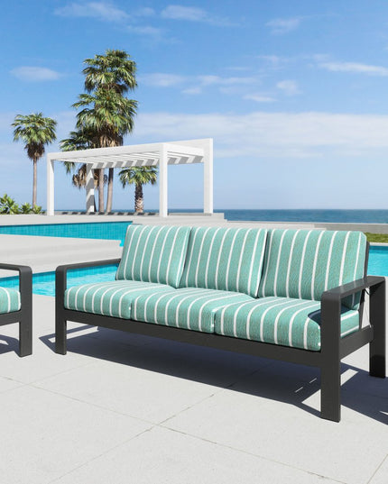 83" Green Polypropylene Sofa