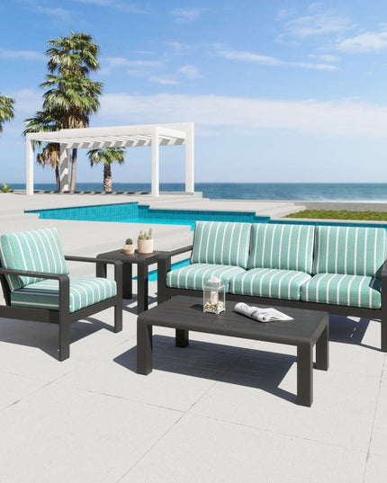 83" Green Polypropylene Sofa