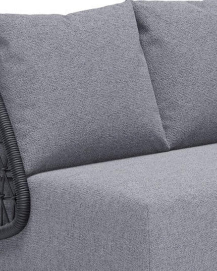 76" Gray Polypropylene Sofa