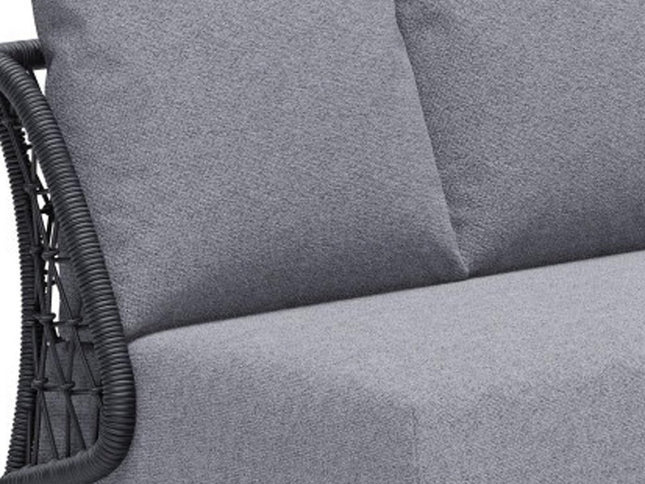 76" Gray Polypropylene Sofa