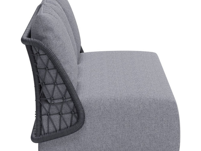 76" Gray Polypropylene Sofa