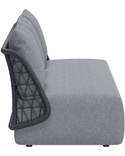 76" Gray Polypropylene Sofa