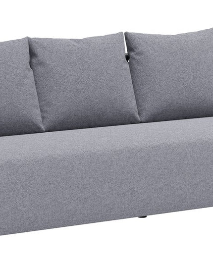 76" Gray Polypropylene Sofa