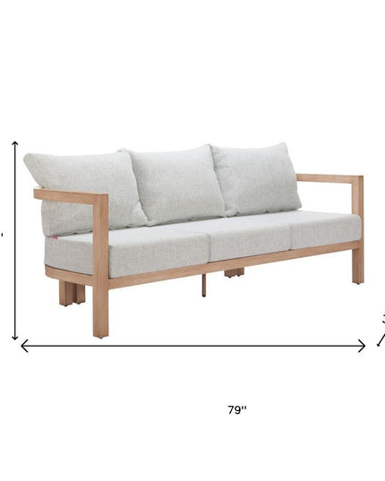 79" Gray Polypropylene Sofa