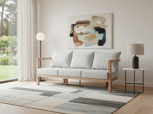 79" Gray Polypropylene Sofa