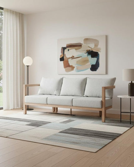 79" Gray Polypropylene Sofa