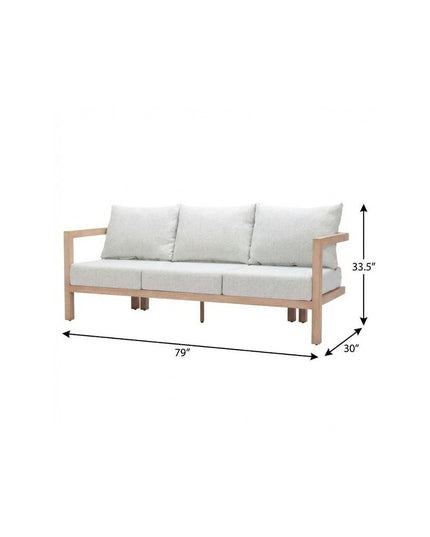 79" Gray Polypropylene Sofa