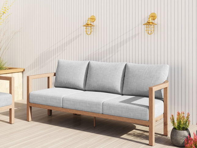 79" Gray Polypropylene Sofa