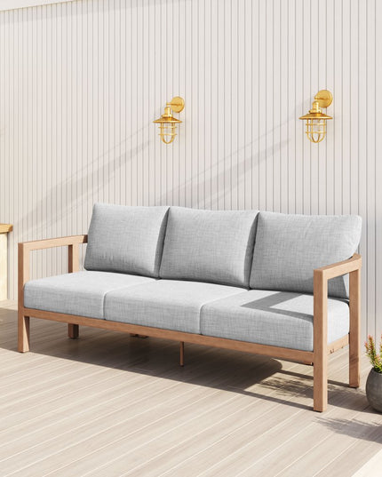 79" Gray Polypropylene Sofa