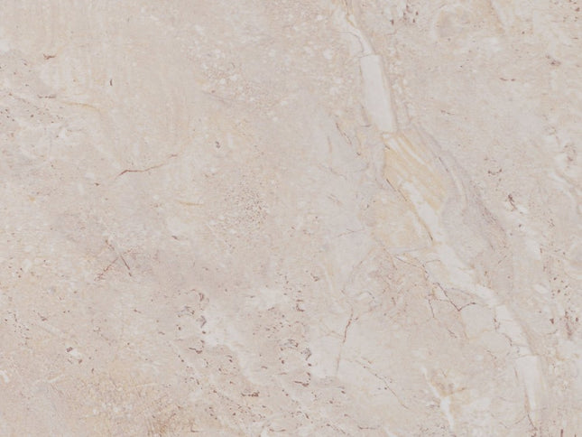 16" White and Natural Faux Marble and Solid Wood Round End Table