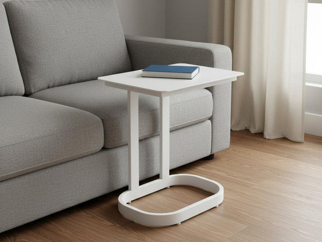 24" White Aluminum End Table