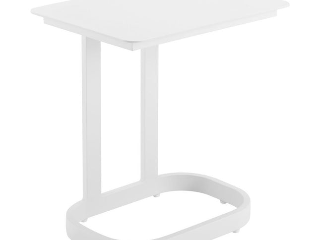 24" White Aluminum End Table