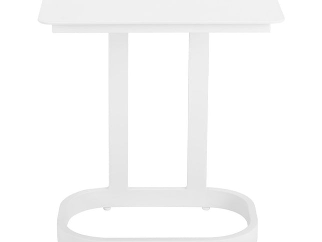 24" White Aluminum End Table