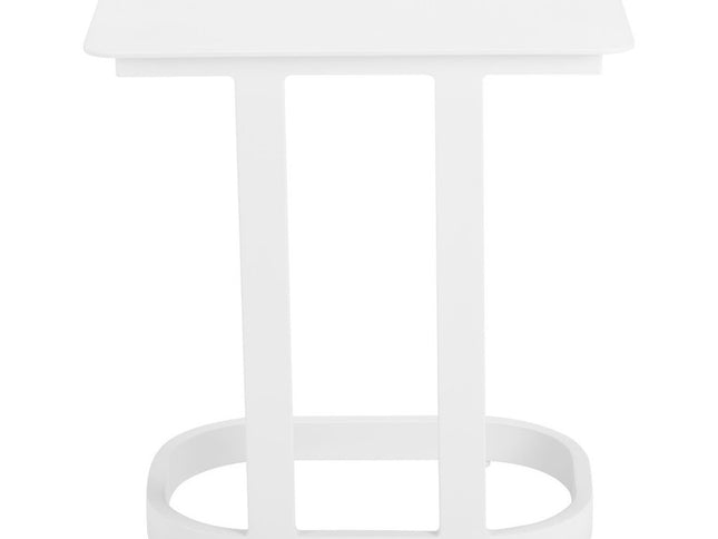 24" White Aluminum End Table