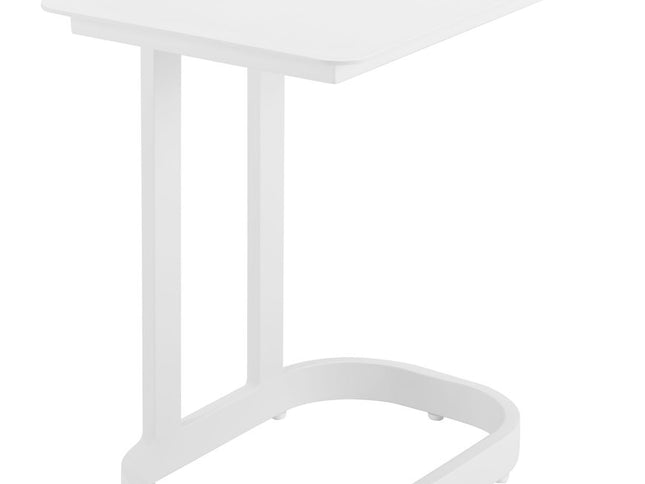 24" White Aluminum End Table