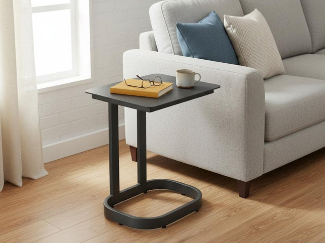24" Black Aluminum End Table