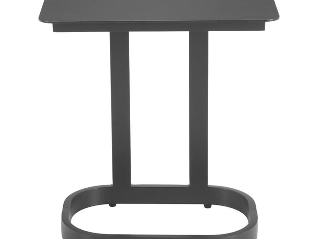 24" Black Aluminum End Table