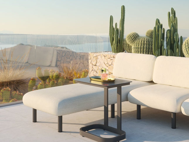 24" Black Aluminum End Table