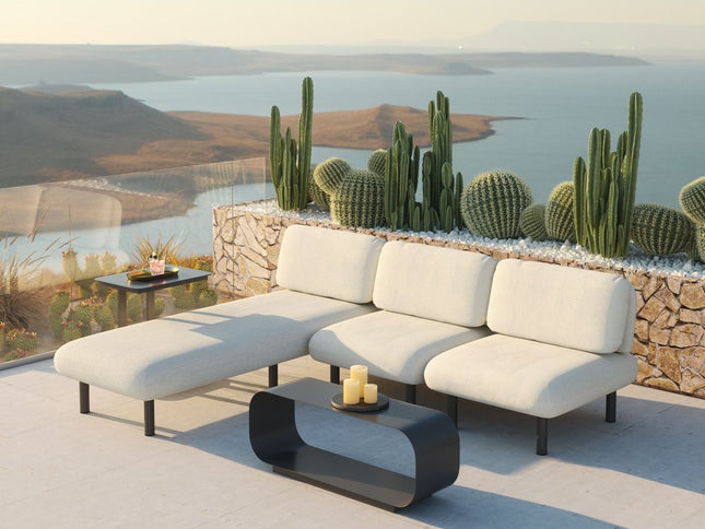 24" Black Aluminum End Table