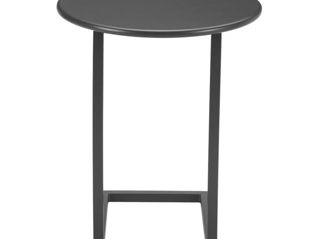 24" Black Aluminum Round End Table