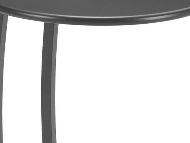 24" Black Aluminum Round End Table