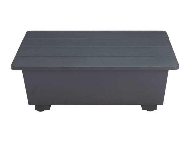 11" Black Aluminum Square Block End Table