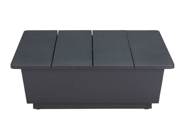 11" Black Aluminum Square Block End Table