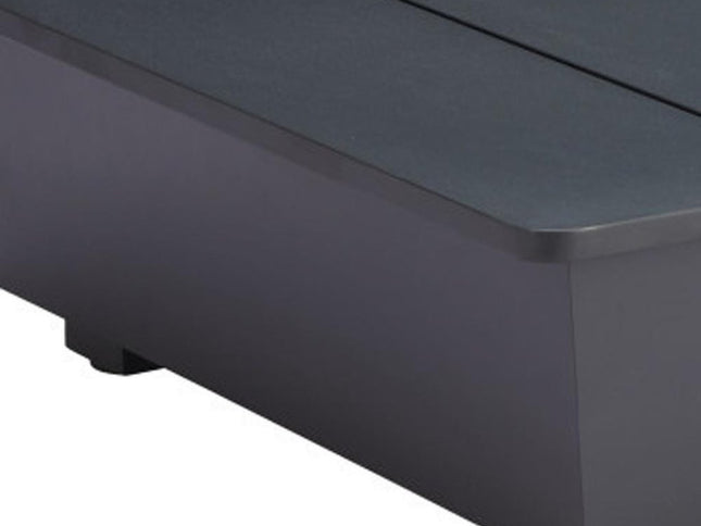 11" Black Aluminum Square Block End Table