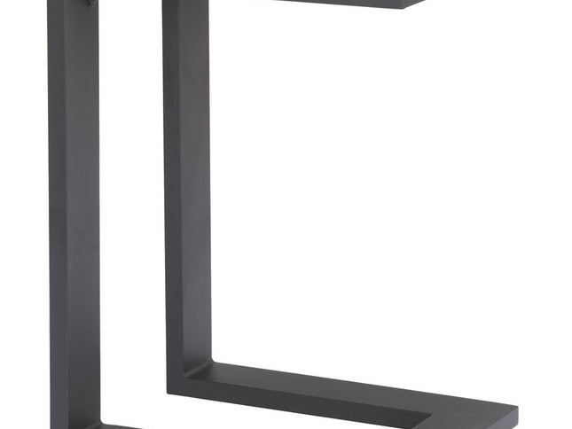 24" Black Aluminum End Table