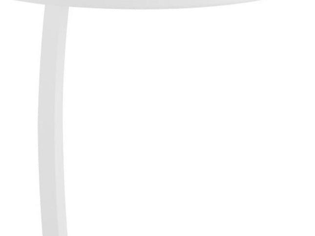24" White Aluminum Round End Table
