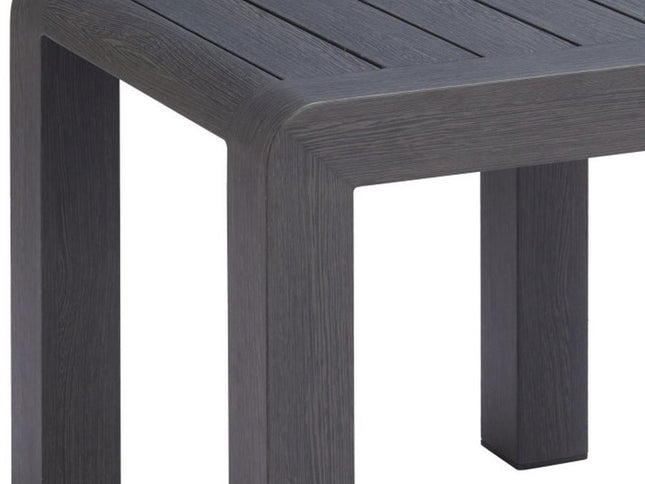 22" Black Aluminum Square End Table