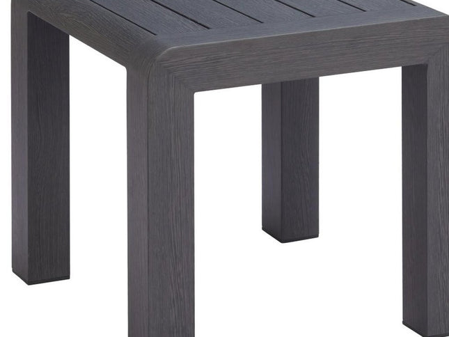 22" Black Aluminum Square End Table