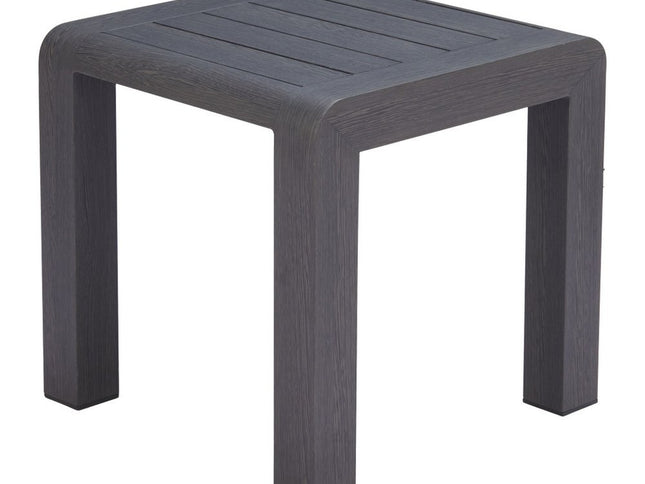 22" Black Aluminum Square End Table