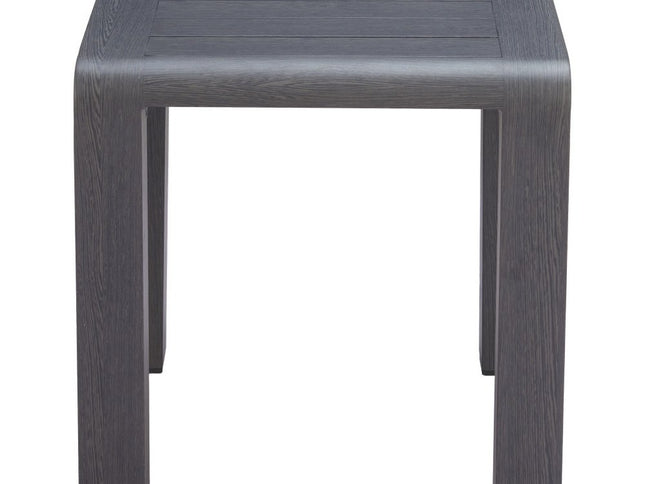 22" Black Aluminum Square End Table