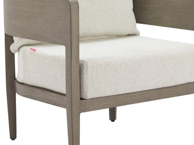 28" Beige Upholstered Arm Chair