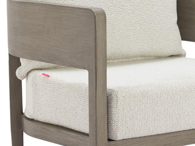 28" Beige Upholstered Arm Chair