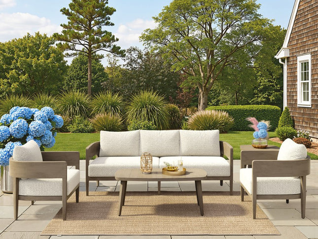 28" Beige Upholstered Arm Chair