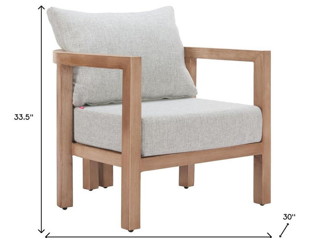 29" Gray Upholstered Arm Chair