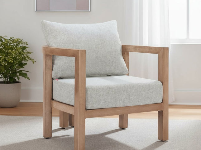 29" Gray Upholstered Arm Chair