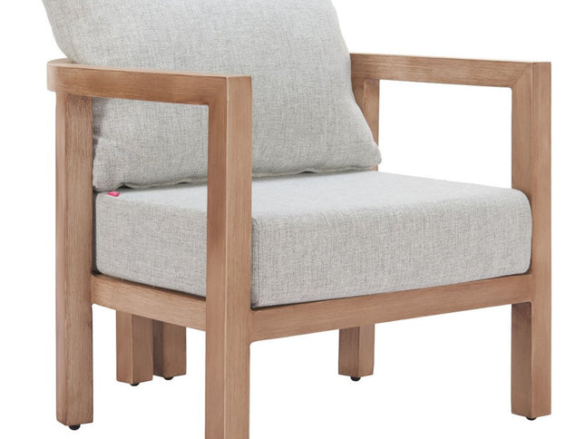 29" Gray Upholstered Arm Chair