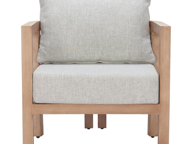 29" Gray Upholstered Arm Chair