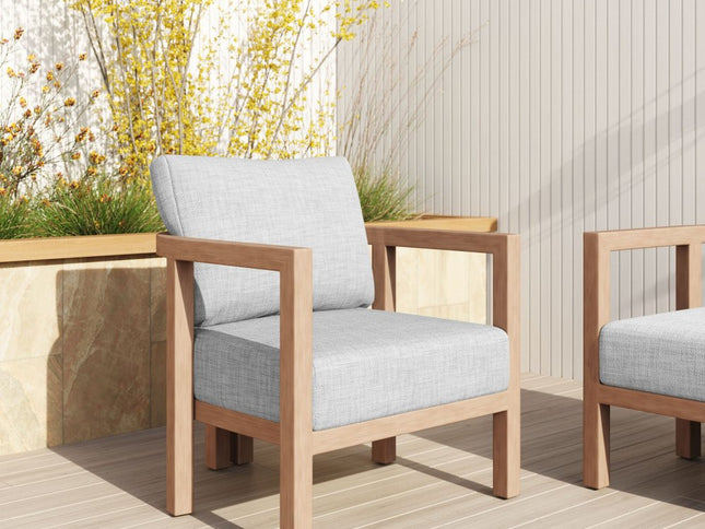 29" Gray Upholstered Arm Chair