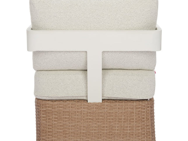 26" White Upholstered Swivel Arm Chair