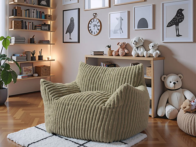 40" Green Upholstered Arm Chair