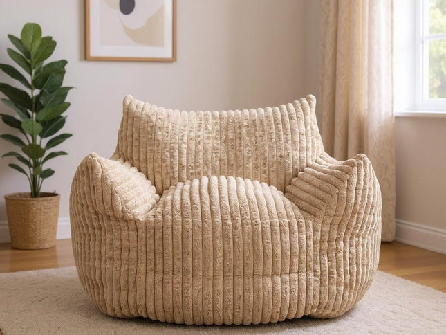 40" Beige Upholstered Arm Chair