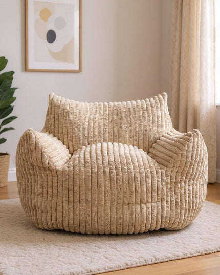 40" Beige Upholstered Arm Chair