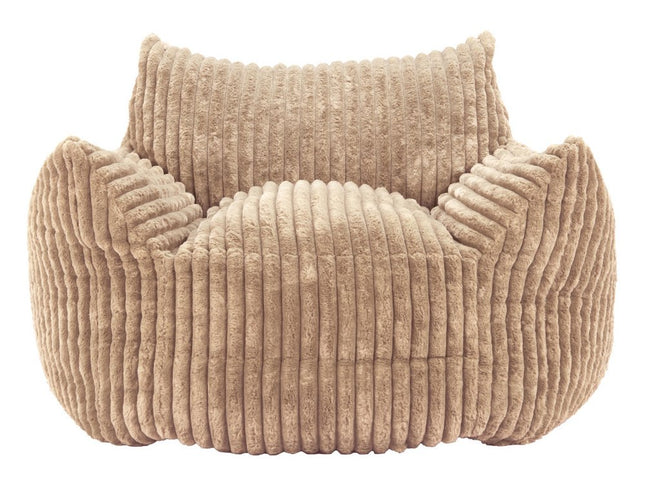 40" Beige Upholstered Arm Chair