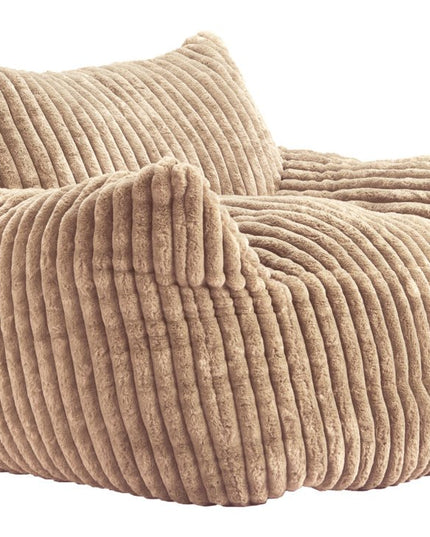 40" Beige Upholstered Arm Chair