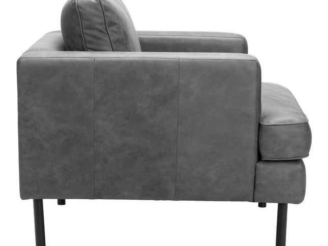 33" Gray Upholstered Arm Chair